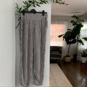 Free People striped ankle length pull on trousers
